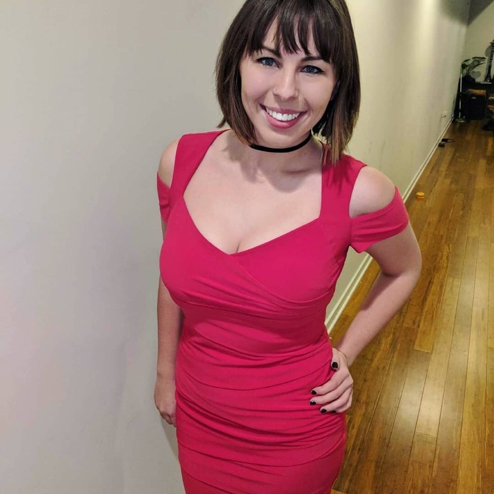 Red cocktail dress